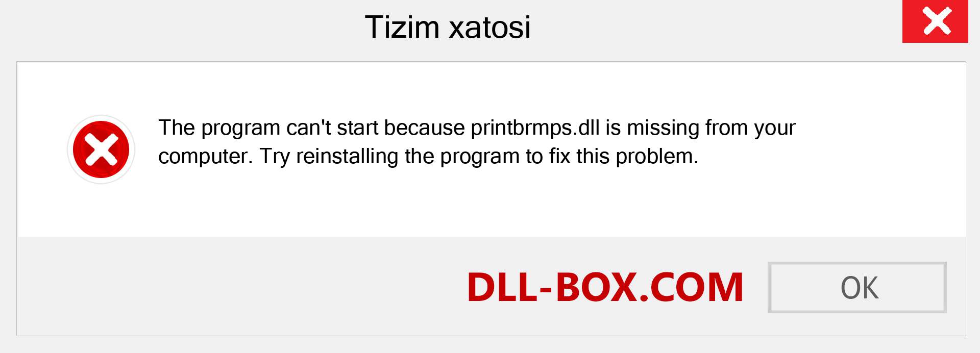 printbrmps.dll fayli yo'qolganmi?. Windows 7, 8, 10 uchun yuklab olish - Windowsda printbrmps dll etishmayotgan xatoni tuzating, rasmlar, rasmlar